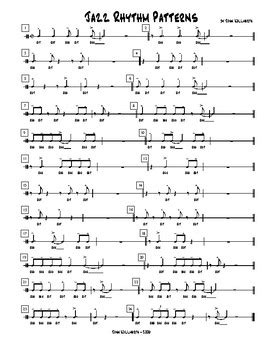 Because four note groupings only contain four notes, the soloing technique is. . Jazz rhythm patterns pdf